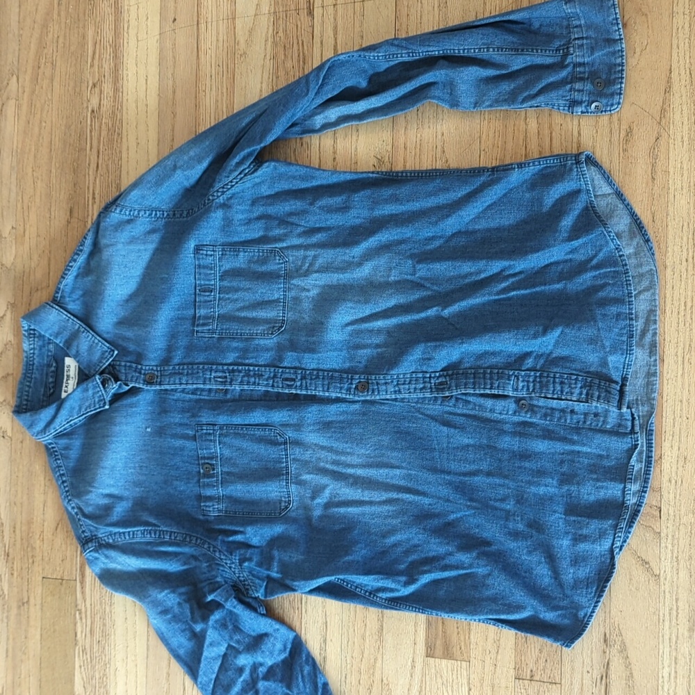 Men's Express button down jean shirt size large